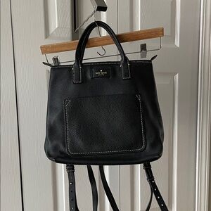 Kate Spade Black Leather Backpack